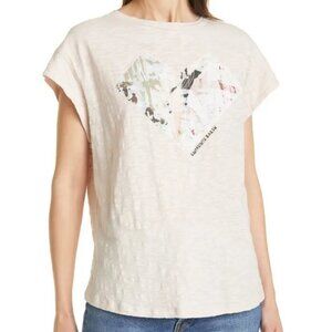 ba&sh Vadim Graphic Tee Pink size XS